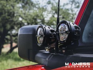 Ford Bronco Light Upgrade - Dual LED Pod A-Pillar Mount Kit - Rigid